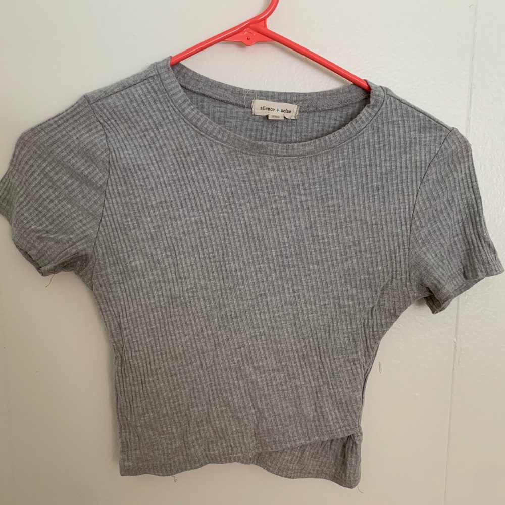 Gray urban outfitters crop top t shirt